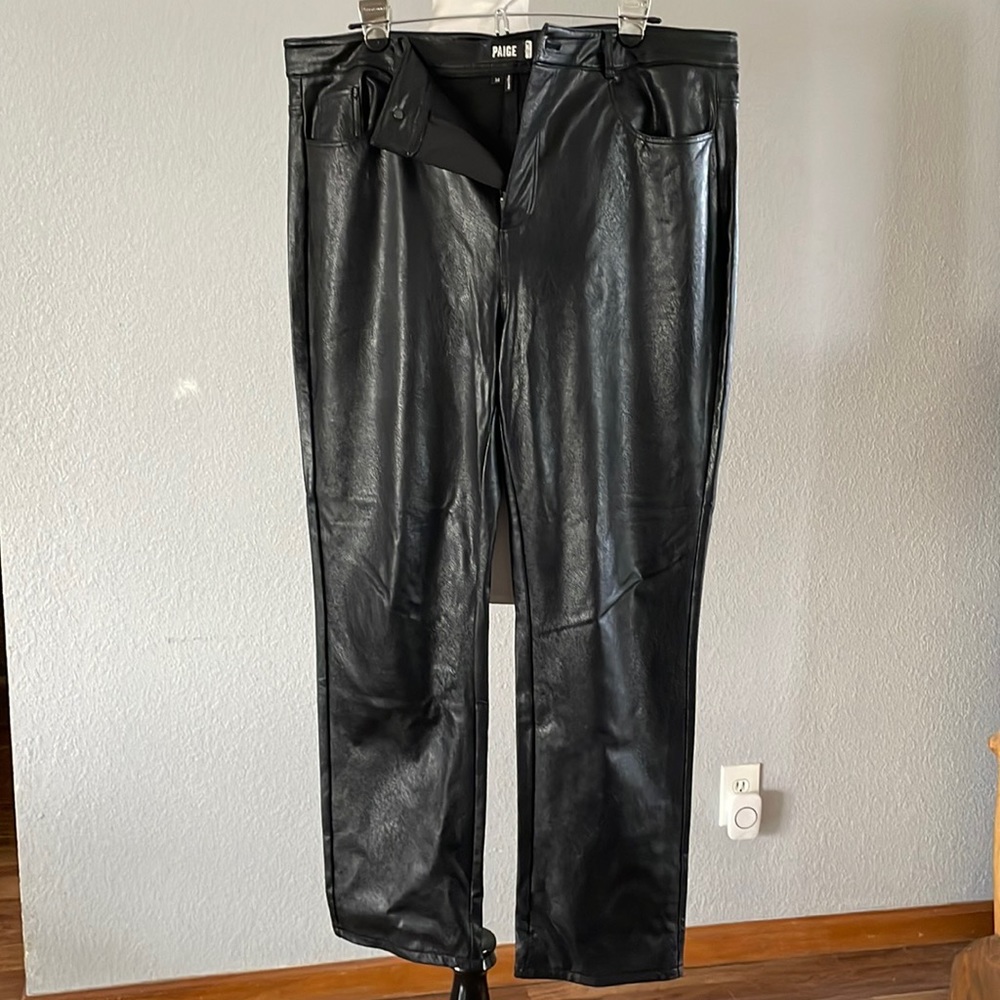 New without a tag Paige faux leather pants sz34